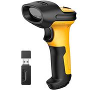 Inateck Lecteur de codes-barres P6 (BCST-P6) sans fil 2,4 GHz – Laser 60 m, 2600 mAh – Jaune