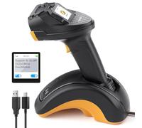 Inateck Scanner de Code-Barres Bluetooth, Scanner 2D 1D sans Fil, Scanner de Code QR, avec Écran Tactile et Base Intelligente, Modules Doubles CMOS+CCD, Supporte App SDK,Pro 8