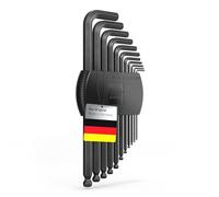 INBUS® Jeu de Clés Allen 11pcs, 1.27-8mm, avec Tête sphérique | Das Original. Made in Germany. (ID: 74711)