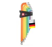 INBUS® Jeu de Clés Allen 9pcs, 1.5-10mm, avec ColorGrip & Tête sphérique | Das Original. Made in Germany. (ID: 70273)