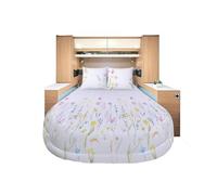 INCASA Prêt à Dormir All Seasons Lyocell et Percale Floralie 130 x 190 cm pan coupé Droit