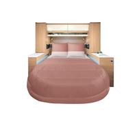 INCASA Prêt à Dormir All Seasons Lyocell et Percale Terracota 150 x 200 cm lit Central
