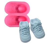 Incdnn Moules à gâteau 3D en silicone en forme de chaussures de bébé mignonnes pour pâte à sucre, chocolat, argile, bonbons, fondants, décoration de gâteaux