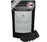 Incensera Lot de 10 comprimés de Charbon Bois qualité supérieure - Accessoires Fumage avec pastilles Charbon pour encens et Autres résine