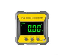Inclinomètre étanche avec écran LCD base magnétique | Grand écran LCD, mesure précise de l'angle, étanche à la poussière, pour le travail du bois et la construction
