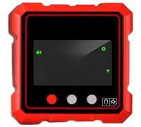 Inclinomètre Magnétique Alliage pour aluminium Compact Inclinomètre | Base magnétique puissante, fixation stable métal, alliage pour aluminium, boîtier ABS rouge