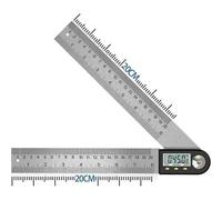 Inclinomètre Numérique 0-360°, Rapporteur D'angle En Acier Inoxydable, Avec Écran Lcd, Pour Le Travail Du Bois, La Construction Et La Réparation.