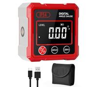 Inclinomètre Numérique Magnétique avec Double Laser, 4x90°Rechargeable Rapporteur d'angle, LCD IP54 Mesureur d'Angle Digital, Magnétiques Inclinometre pour Menuiserie Travail du Bois Construction