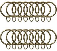 INCREWAY 16pcs Rideau à Oeillets, Anneaux 37mm Diamètre intérieur Rideau Anneau Boucle Ronde Anneaux de Rideau Broches Crochet - Laiton Antique