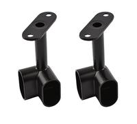 INCREWAY 2 supports de support de poteau de placard d'angle ovale 90 ° Heavy Duty accessoires de placard cintre Rail bride pour poteau de placard, noir