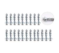 INCREWAY Lot de 21 chevilles murales M4 x 32 en acier carbone robuste Molly Bolt creux Vis d'ancrage pour cloison sèche