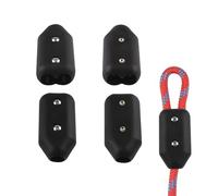INCREWAY Lot de 4 colliers de serrage réutilisables noirs réglables pour organiser les cordes tressées en nylon et plastique, convient pour les cordes de 5 à 6 mm