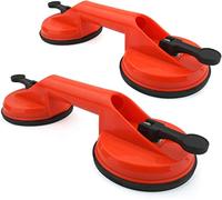 Incutex 2x poignée ventouse, ventouse capacité de levage de 100kg, ventouse double verre vitre avec 2 ventouses - orange