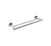 INDA Styl Porte-Serviettes Double articulé en Acier Inoxydable, Blanc, 14 x 50 x 5 cm