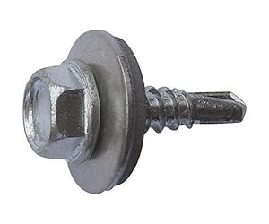 Index abe166312 - Vis autoperceuse à tête hexagonale DIN 7504-K plaqué zinc avec rondelle P-16 EPDM 6,3 x 120