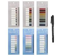 Index Des Couleurs Des Notes Autocollantes, 1200 Pièces, Avec Stylo, Marque-Pages Adhésifs Clairs, Petites Étiquettes Autocollantes