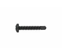 Index NBR4232 - 500 vis autoperceuse PH tête bombée 4,2 x 32 mm acier zingué noir pour tôle et PVC