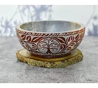 India House Bol à Encens en Stéatite pour Purification - 12,7 cm x 5,1 cm - Brûle-encens, Rituels Wiccan, Divination (Design 1)