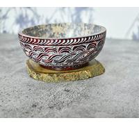 India House Bol à Encens en Stéatite pour Purification - 12,7 cm x 5,1 cm - Brûleur d'Encens, Rituels Wiccan, Divination (Design 2)