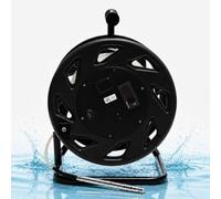 Indicateur de Niveau d'Eau Portable pour Puits Profonds 10-300 m, Instrument de Mesure des Eaux Souterraines avec Sonde en Acier Inoxydable 316L de 15 mm, Ruban d'Acier, Buzzer(Black,150m)