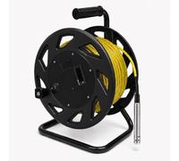 Indicateur de Niveau d'Eau Portable pour Puits Profonds 10-300 m, Instrument de Mesure des Eaux Souterraines avec Sonde en Acier Inoxydable 316L de 15 mm, Ruban d'Acier, Buzzer(Black,10m)