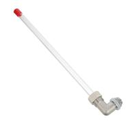 Indicateur de Niveau D'eau pour Cuve, Tube Transparent 3/8 L | Jauge Cuve Fioul Connectée, Affichage à Angle Droit, Plastique, Fer et Cuivre, pour Chaudière, Citerne Incendie ou Atelier