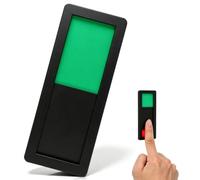 Indicateur de Porte Coulissante Acrylique Occupée pour Bureau | Glissière Manuelle Silencieuse, Affichage Rouge ou Vert, Fixation Adhésive, Cadre Noir Rectangulaire, Usage Professionnel