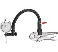 Indicateur de test à cadran avec bras flexible à 360° et pince de verrouillage à 360°, précision de 0,03 mm, plage de 0 à 25,4 mm, professionnel pour le réglage des machines, mesure dans des zones étr