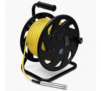 Indicateur électronique de niveau d'eau pour puits, mesure de profondeur 10-300 m avec sonde en acier inoxydable 316L de 15 mm, ruban en acier gradué, signal sonore et voyant(Black,150m)