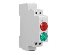 Indicateur LED à Montage sur Rail DIN, JD9 Double LED Rouge et Vert, Indicateur Lumineux sur Rail DIN AC/DC 230 V, Module de Lampe Indicateur LED de Type Rail DIN pour Boîte de