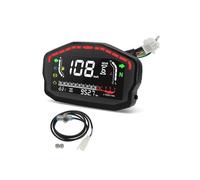 Indicateur Tachymètre Numérue Compteur De Vitesse Universel, Panneau De Moto, Odomètre avec Tachymètre, Jauge De Carburant, Température De l'eau, Clignotant pour 2/4 Cylindres pour
