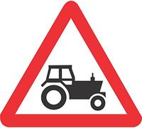 Indigos UG - Autocollant - Sécurité - avertissement - Tracteur Panneau. Sécurité routière Panneau 300 mm x 300 mm Kp-448 Autocollant pour bureau, Société, à l'école, à l'hôtel