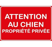 INDIGOS UG - Autocollants - "Attention au Chien Propriété Privée" 210x140mm