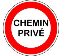 INDIGOS UG - Autocollants - Panneau "Chemin Privé" 200x200mm