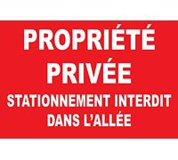 INDIGOS UG - Autocollants - Propriété privée stationnement interdit dans l'allée - 300X200mm