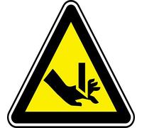 INDIGOS UG - Autocollants - sticker autocollant - pictogramme risque de coupure - 150x150mm