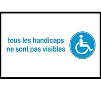 INDIGOS UG - Dibond en aluminium - Pas tous les handicapés sont autocollant visible - 150x100mm