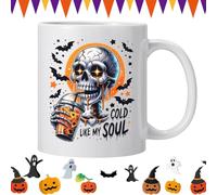 Indoor Halloween Ceramic, Coffee Mug Pumpkin, Pattern Water Cup, Compact