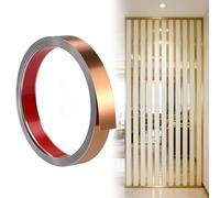 Indrnif Moulures décoratives autocollantes en acier inoxydable 20mmx5m Bandes décoratives argentées Effet miroir Pour toilettes, bord de carrelage, mur, plinthe, sol