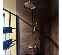 Indus colonne de douche thermostatique cuivre brossé Essebagno