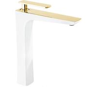 Indus mitigeur de lavabo, haut, blanc/or (744610-25)