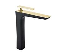 Indus mitigeur de lavabo haut, noir/doré (744610-75)