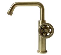 Indus mitigeur lavabo bas or brossé Essebagno