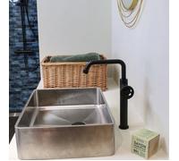 Indus mitigeur lavabo haut noir Essebagno