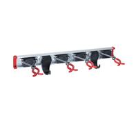 Industrial Quality Supplies Appareil avec 4 supports et 2 crochets, emballé sur carte, aluminium Quantité:1