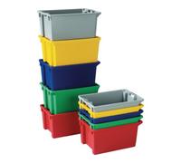 Industrial Quality Supplies Bacs gerbables-emboîtables PP rouge L300xl200xH150mm Quantité:1