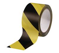 Industrial Quality Supplies Bande de marquage d'avertissement PVC noir/jaune L. 66 m l. 60 mm Rouleau Quantité:1
