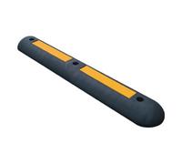 Industrial Quality Supplies Bordure L1000xl150xH60mm PVC noir avec bandes réfléchiss. jaunes Quantité:1
