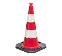 Industrial Quality Supplies Cône de signalisation TL H. 750 mm contrôlé BAST, 2 bandes poids 5,80 kg, 45 x 4 Quantité:1