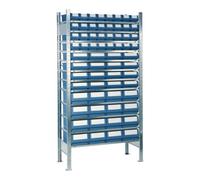Industrial Quality Supplies Étagère à emboîter H2000xl1000xP300mm étagère de base 12 supports en acier 32 x Quantité:1